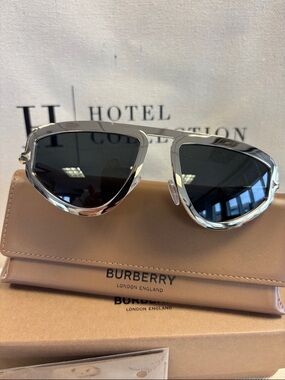 Burberry Light Gold Sunglasses with Dark Grey Lenses